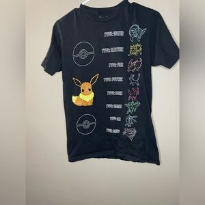 Black Pokémon Graphic Tee Size S